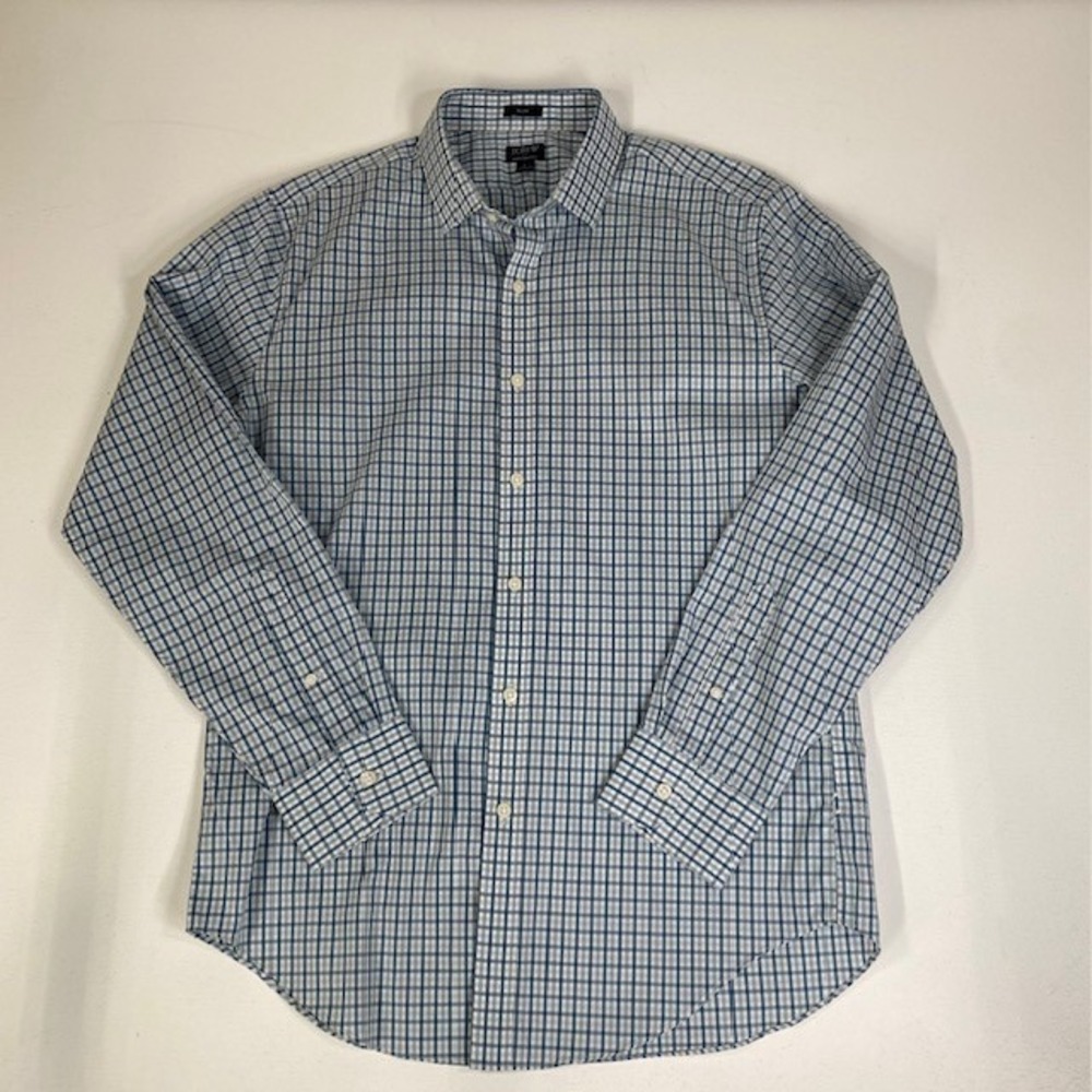 J.Crew Performance Button Down Shirt Slim Fit Plaid Long Sleeve L